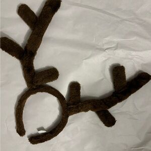 Brown Plush Antler Headband